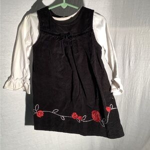 Corduroy dresses with matching tops.